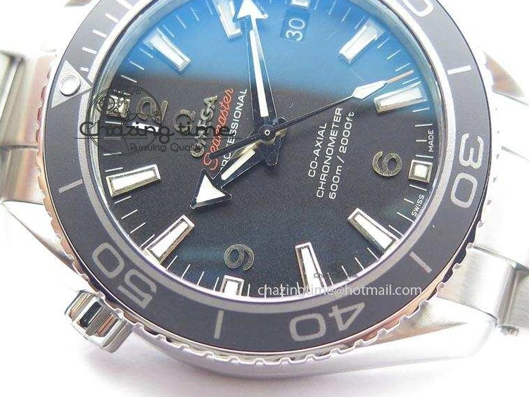 0314 Planet Ocean SS Bp Maker 45mm Black Bezel On SS Bracelet A OnTrend 8218